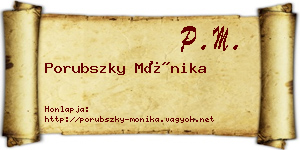 Porubszky Mónika névjegykártya