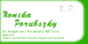 monika porubszky business card
